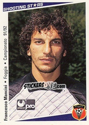 Sticker Francesco Mancini - Shooting Stars Calcio 1991-1992 - Merlin