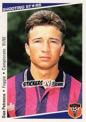 Sticker Dan Petrescu - Shooting Stars Calcio 1991-1992 - Merlin