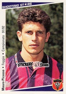 Sticker Mauro Picasso - Shooting Stars Calcio 1991-1992 n. 88 - Merlin