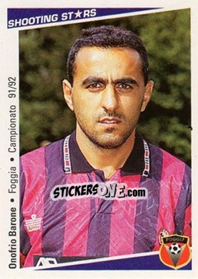 Sticker Onofrio Barone - Shooting Stars Calcio 1991-1992 - Merlin