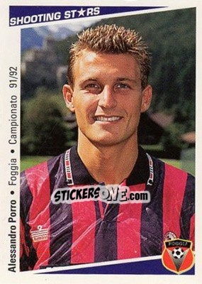 Sticker Alessandro Porro - Shooting Stars Calcio 1991-1992 n. 96 - Merlin