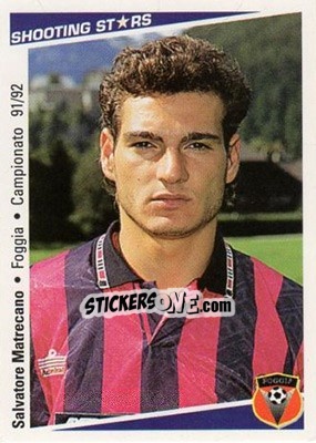 Sticker Salvatore Matrecano - Shooting Stars Calcio 1991-1992 - Merlin