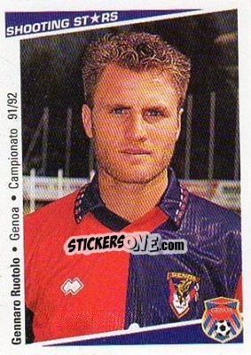 Sticker Gennaro Ruotolo - Shooting Stars Calcio 1991-1992 n. 106 - Merlin