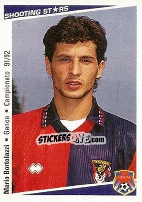 Figurina Mario Bortolazzi - Shooting Stars Calcio 1991-1992 - Merlin