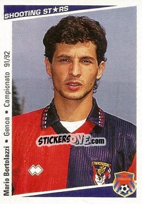 Sticker Mario Bortolazzi - Shooting Stars Calcio 1991-1992 n. 108 - Merlin
