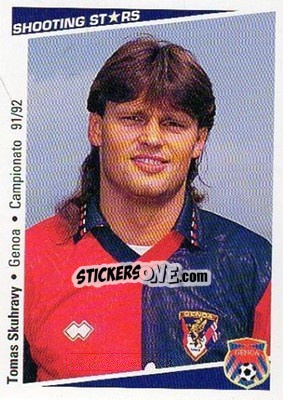 Figurina Tomas Skuhravy - Shooting Stars Calcio 1991-1992 - Merlin