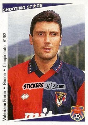 Sticker Valeriano Fiorin - Shooting Stars Calcio 1991-1992 n. 112 - Merlin