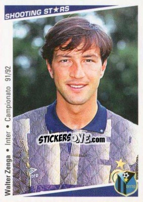 Figurina Walter Zenga - Shooting Stars Calcio 1991-1992 - Merlin