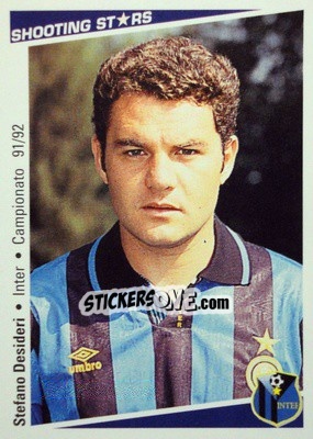 Figurina Stefano Desideri - Shooting Stars Calcio 1991-1992 - Merlin