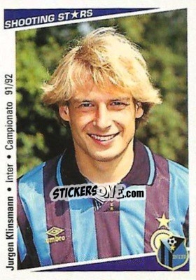 Sticker Jurgen Klinsmann - Shooting Stars Calcio 1991-1992 n. 121 - Merlin