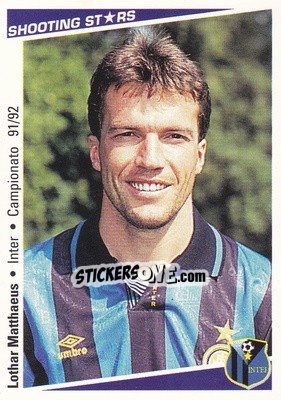 Figurina Lothar Matthaeus - Shooting Stars Calcio 1991-1992 - Merlin