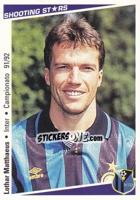 Sticker Lothar Matthaeus - Shooting Stars Calcio 1991-1992 n. 122 - Merlin