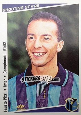 Sticker Fausto Pizzi - Shooting Stars Calcio 1991-1992 n. 126 - Merlin