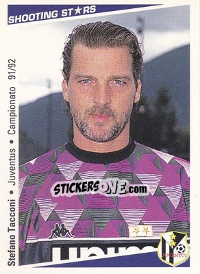 Sticker Stefano Tacconi - Shooting Stars Calcio 1991-1992 - Merlin