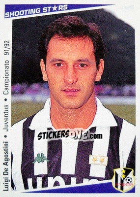 Cromo Luigi De Agostini - Shooting Stars Calcio 1991-1992 - Merlin