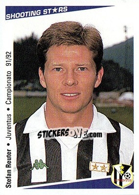 Figurina Stefan Reuter - Shooting Stars Calcio 1991-1992 - Merlin