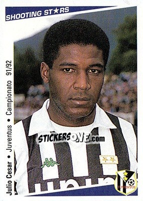Sticker Julio Cesar - Shooting Stars Calcio 1991-1992 n. 132 - Merlin