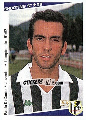 Sticker Paolo Di Canio - Shooting Stars Calcio 1991-1992 n. 133 - Merlin