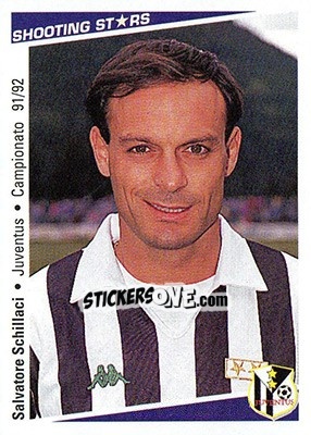 Figurina Salvatore Schillaci - Shooting Stars Calcio 1991-1992 - Merlin