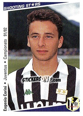 Figurina Eugenio Corini - Shooting Stars Calcio 1991-1992 - Merlin