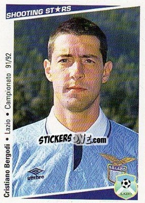 Figurina Cristiano Bergodi - Shooting Stars Calcio 1991-1992 - Merlin