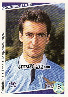 Figurina Gabriele Pin - Shooting Stars Calcio 1991-1992 - Merlin