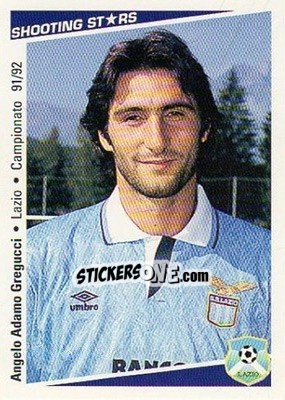 Sticker Angelo Gregucci - Shooting Stars Calcio 1991-1992 - Merlin