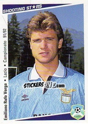 Cromo Emiliano Ruto Verga - Shooting Stars Calcio 1991-1992 n. 146 - Merlin