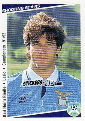 Sticker Karl Heinz Riedle - Shooting Stars Calcio 1991-1992 - Merlin