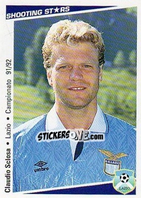Figurina Claudio Sclosa - Shooting Stars Calcio 1991-1992 - Merlin