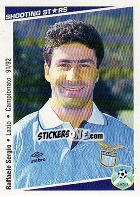 Sticker Raffaele Sergio - Shooting Stars Calcio 1991-1992 n. 152 - Merlin