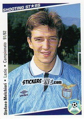 Sticker Stefano Melchiori - Shooting Stars Calcio 1991-1992 n. 153 - Merlin