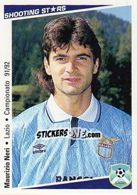 Sticker Maurizio Neri - Shooting Stars Calcio 1991-1992 n. 154 - Merlin