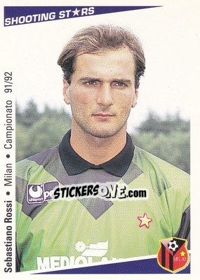 Sticker Sebastiano Rossi - Shooting Stars Calcio 1991-1992 - Merlin