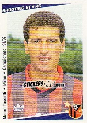Figurina Mauro Tassotti - Shooting Stars Calcio 1991-1992 - Merlin