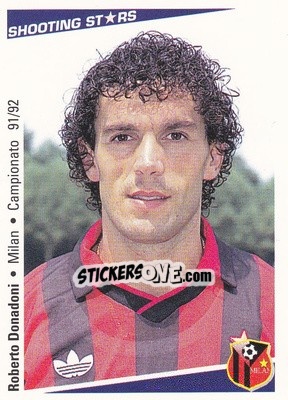 Figurina Roberto Donadoni - Shooting Stars Calcio 1991-1992 - Merlin