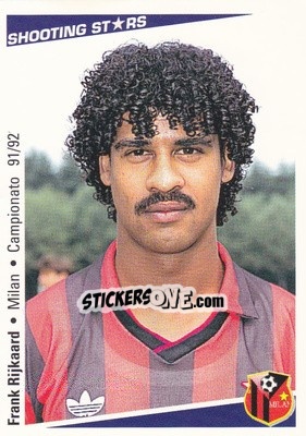 Sticker Frank Rijkaard - Shooting Stars Calcio 1991-1992 n. 162 - Merlin