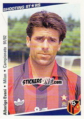 Figurina Alberigo Evani - Shooting Stars Calcio 1991-1992 - Merlin