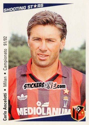 Sticker Carlo Ancelotti - Shooting Stars Calcio 1991-1992 - Merlin