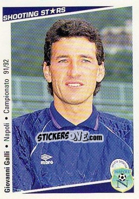 Figurina Giovanni Galli - Shooting Stars Calcio 1991-1992 - Merlin