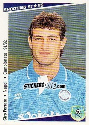 Sticker Ciro Ferrara - Shooting Stars Calcio 1991-1992 n. 170 - Merlin