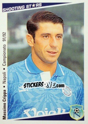Figurina Massimo Crippa - Shooting Stars Calcio 1991-1992 - Merlin