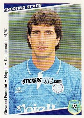 Figurina Giovanni Francini - Shooting Stars Calcio 1991-1992 - Merlin