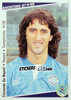 Sticker Fernando De Napoli - Shooting Stars Calcio 1991-1992 n. 176 - Merlin