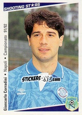 Sticker Giancarlo Corradini - Shooting Stars Calcio 1991-1992 n. 180 - Merlin