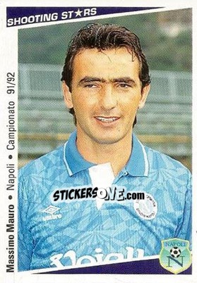 Cromo Massimo Mauro - Shooting Stars Calcio 1991-1992 - Merlin