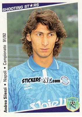 Figurina Andrea Silenzi - Shooting Stars Calcio 1991-1992 - Merlin