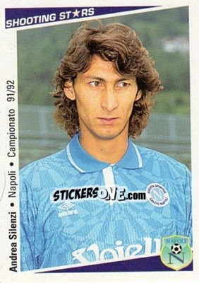 Figurina Andrea Silenzi - Shooting Stars Calcio 1991-1992 n. 182 - Merlin