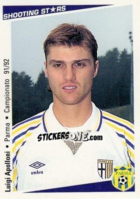 Sticker Luigi Apolloni - Shooting Stars Calcio 1991-1992 n. 187 - Merlin