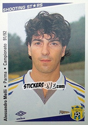 Sticker Alessandro Melli - Shooting Stars Calcio 1991-1992 n. 189 - Merlin